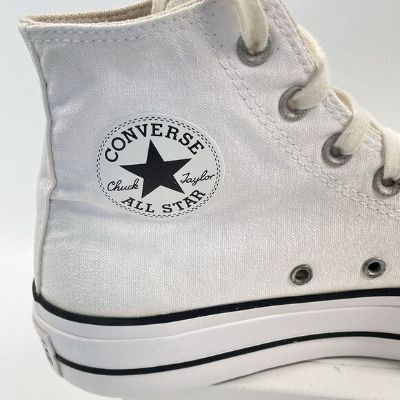 Converse Chuck Taylor All Star Womens Lift Platform High Top White/Black Size 9 - Picture 5 of 11